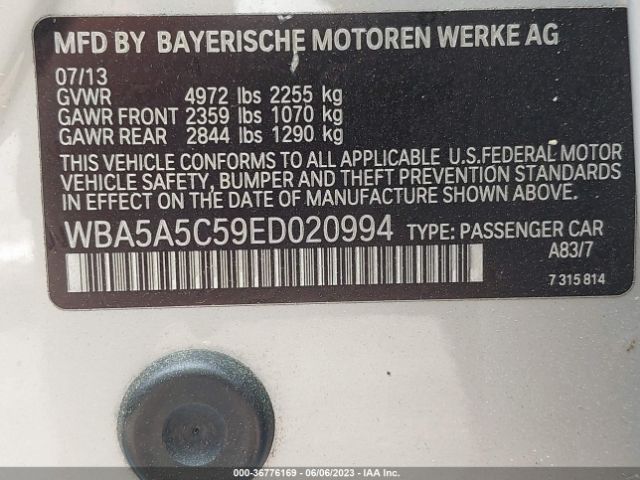 WBA5A5C59ED020994 BMW 5 Series 528i