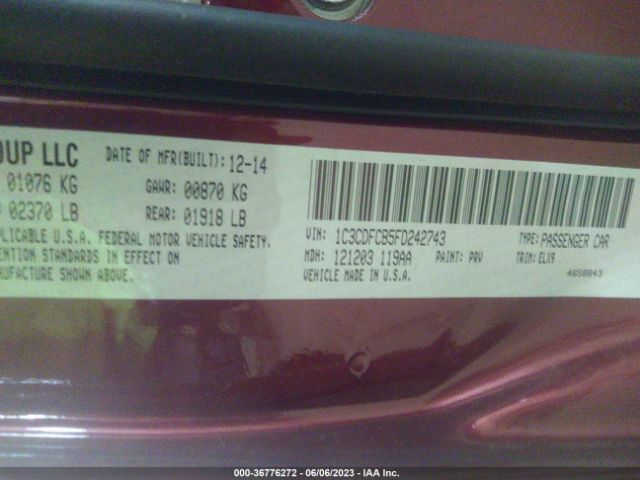 1C3CDFCB5FD242743 Dodge Dart Limited