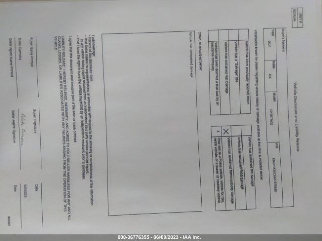 KNDPM3AC6M7876680 KIA Sportage Lx