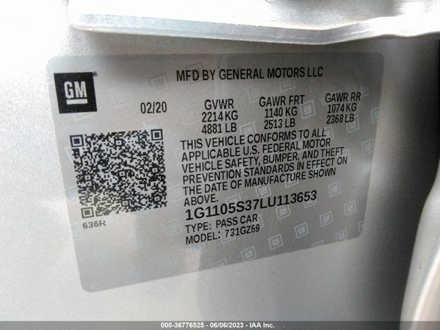 Chevrolet Impala Premier 2020 1G1105S37LU113653 Image 9