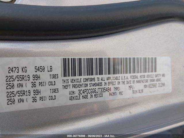 3C4PDCGG6JT335484 Dodge Journey Crossroad