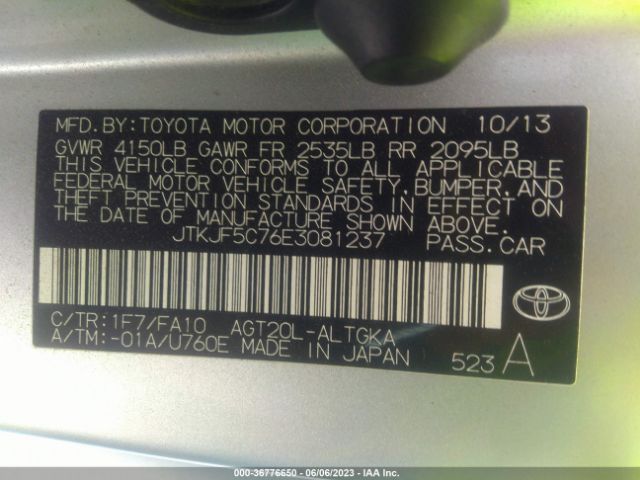 JTKJF5C76E3081237 Scion TC