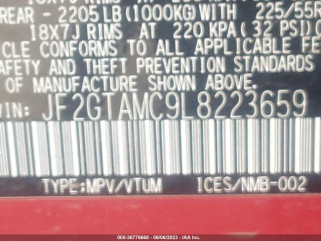 JF2GTAMC9L8223659 Subaru Crosstrek Limited