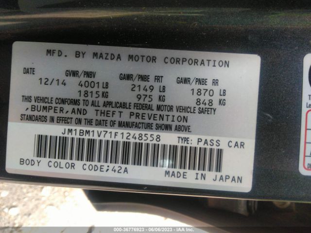 2015 MAZDA MAZDA3 JM1BM1V71F1248558 Photo 8