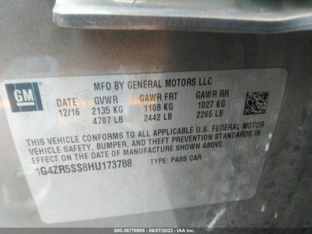 1G4ZR5SS8HU173788 Buick Lacrosse Premium