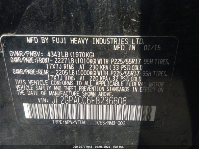 JF2GPACC6F8236606 Subaru Xv Crosstrek Premium