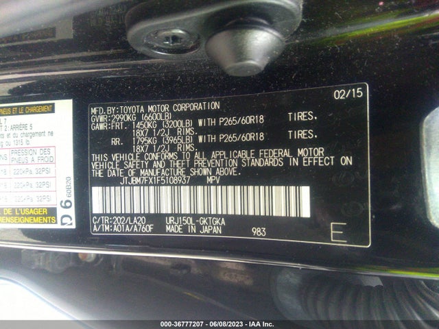 JTJBM7FX1F5108937 Lexus GX 460