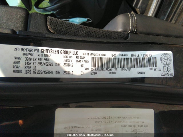 Jeep Grand Cherokee Srt8 2014 1C4RJFDJ2EC189301 Image 10