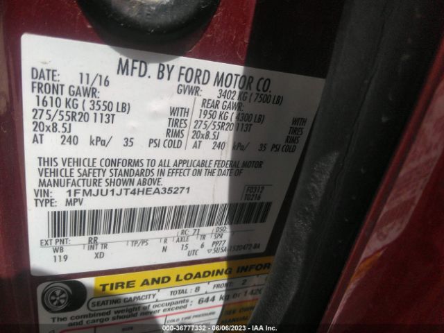 1FMJU1JT4HEA35271 Ford Expedition Xlt