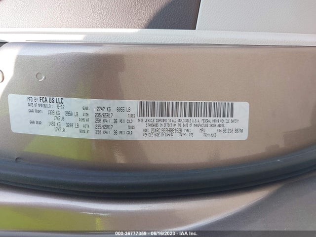 2C4RC1BG7HR821628 Chrysler Pacifica Touring-l
