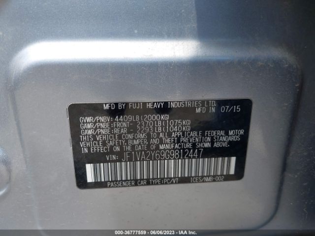 JF1VA2Y69G9812447 Subaru Wrx Sti Limited