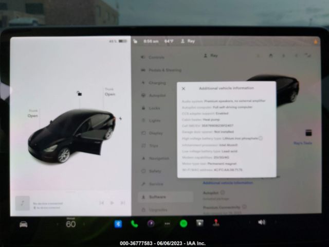 5YJ3E1EAXNF113923 Tesla MODEL 3