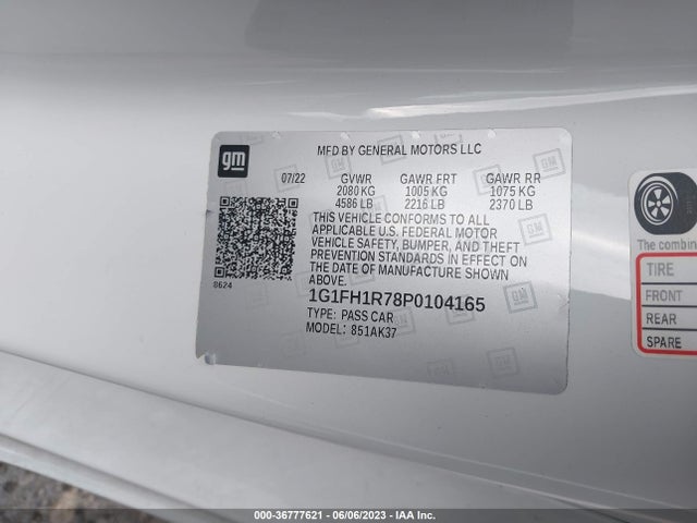 Chevrolet CAMARO 2SS 2023 1G1FH1R78P0104165 Image 9