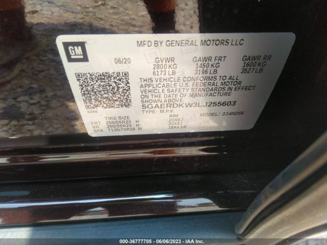 5GAERDKW3LJ255603 Buick Enclave Avenir