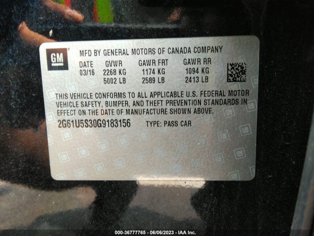 2G61U5S30G9183156 Cadillac Xts Livery Package