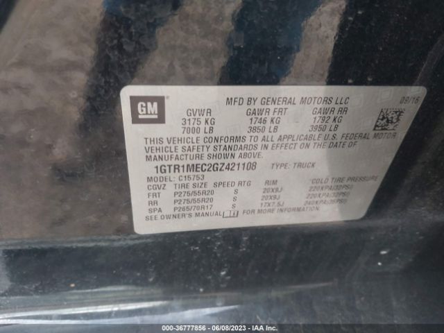 1GTR1MEC2GZ421108 GMC Sierra 1500 Sle