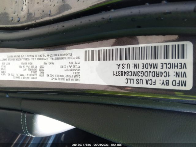 1C4RDJDG3MC848371 Dodge Durango Gt Plus