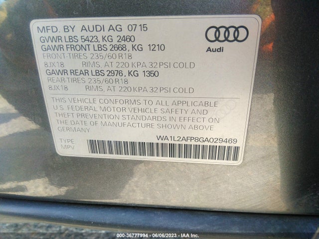 WA1L2AFP8GA029469 Audi Q5 Premium Plus