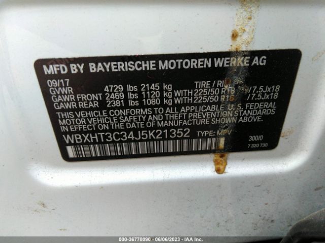WBXHT3C34J5K21352 BMW X1 Xdrive28i