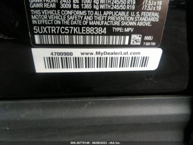 5UXTR7C57KLE88384 BMW X3 Sdrive30i