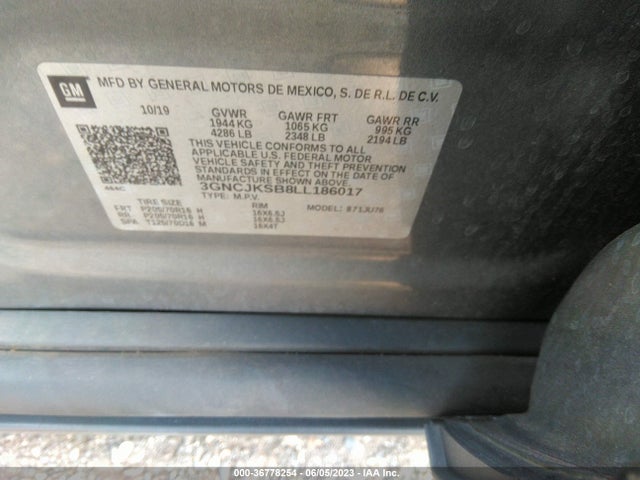 Chevrolet TRAX LS 2020 3GNCJKSB8LL186017 Image 9