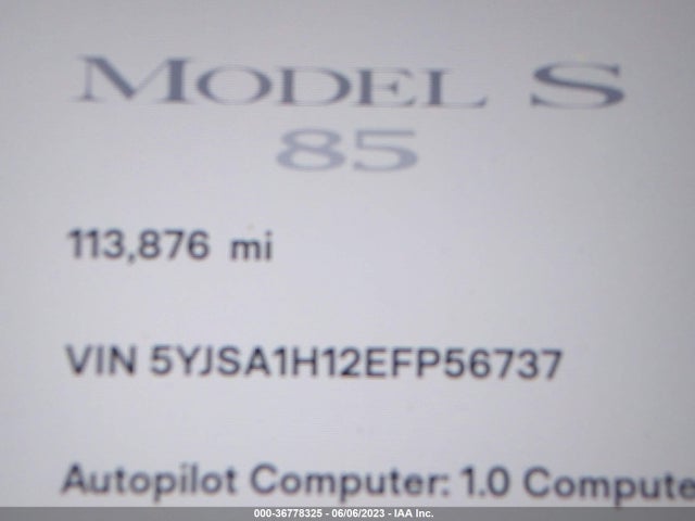 5YJSA1H12EFP56737 Tesla Model S 60 Kwh Battery/p85