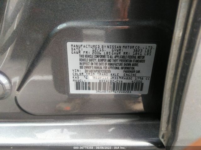 3N1AB7AP9GY208285 Nissan SENTRA S