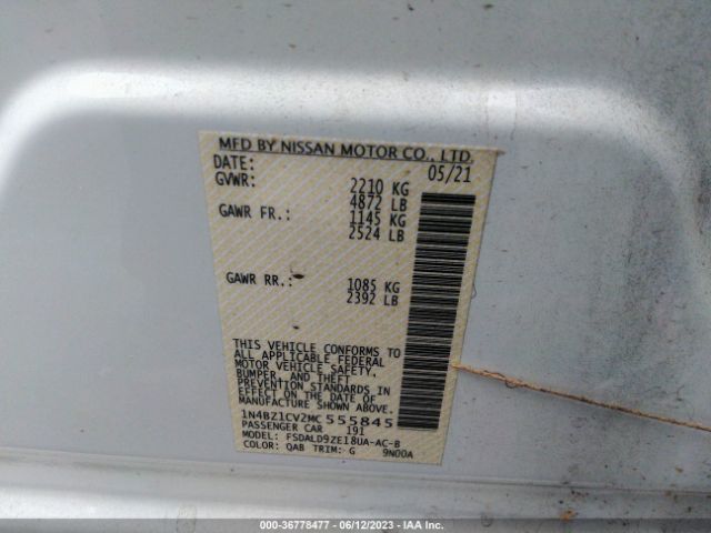 1N4BZ1CV2MC555845 Nissan Leaf Sv Plus