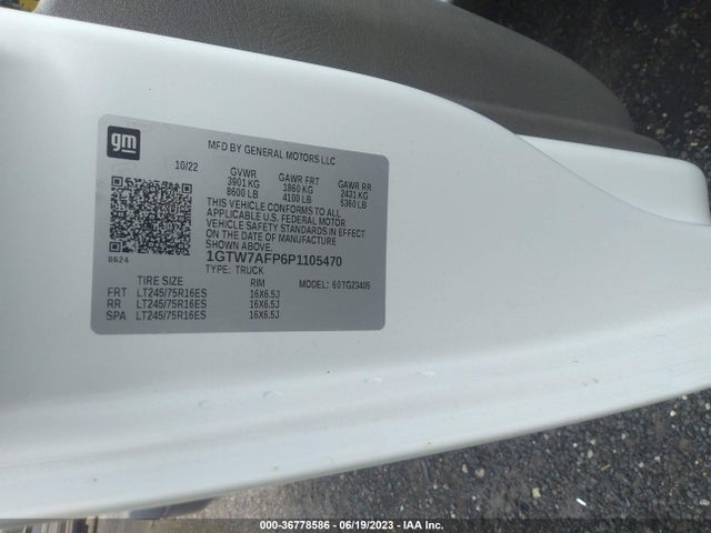 GMC Savana Cargo Rwd 2500 Regular Wheelbase Work Van 2023 1GTW7AFP6P1105470 Image 9