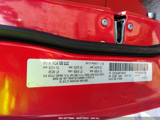 Dodge Charger Sxt 2015 2C3CDXHG8FH754249 Image 9