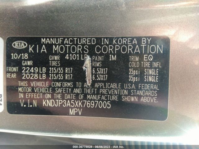 KNDJP3A5XK7697005 KIA SOUL +