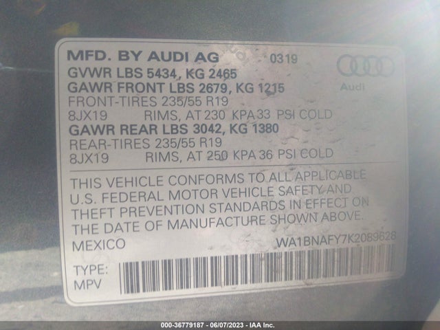 Audi Q5 Premium Plus 2019 WA1BNAFY7K2089628 Image 9