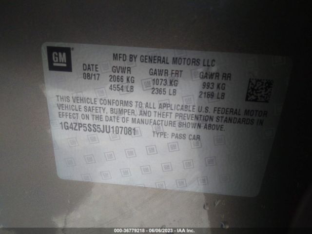 1G4ZP5SS5JU107081 Buick Lacrosse Essence