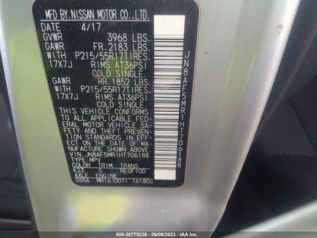 JN8AF5MR1HT706188 Nissan JUKE S