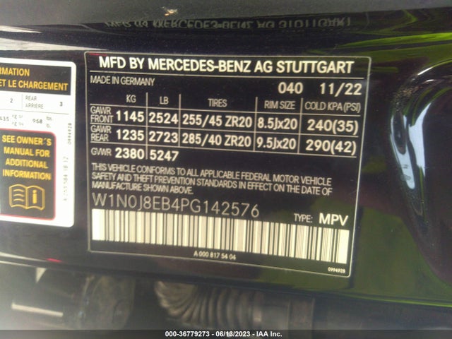 2023 Mercedes-Benz GLC-Class Coupe, VIN: W1N0J8EB4PG142576