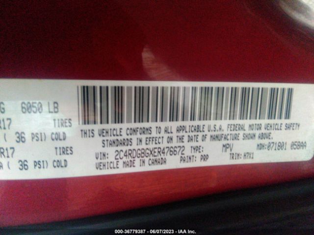 2C4RDGBGXER476672 Dodge Grand Caravan American Value Pkg