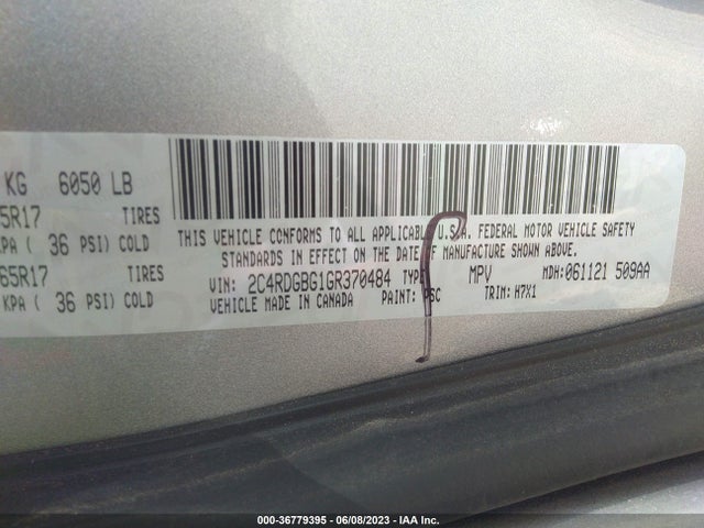 Dodge Grand Caravan Se 2016 2C4RDGBG1GR370484 Image 9