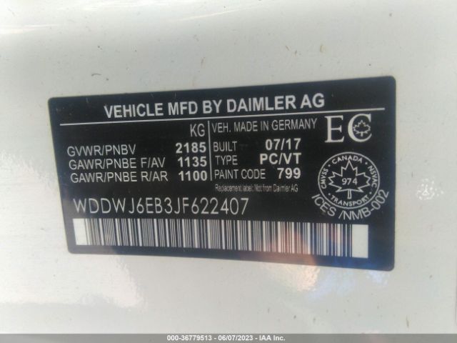 WDDWJ6EB3JF622407 Mercedes-Benz C-class Amg C 43
