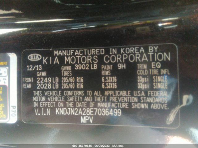 KNDJN2A28E7036499 KIA Soul Base