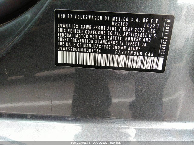 3VWE57BU5MM088754 Volkswagen JETTA SEL