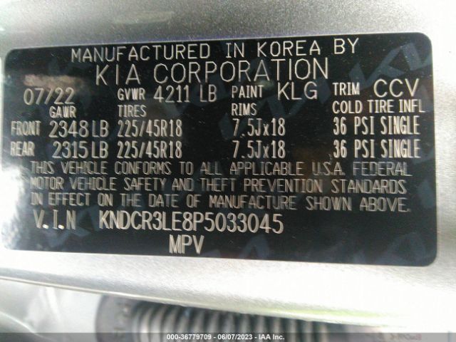 KNDCR3LE8P5033045 KIA Niro Ex Touring