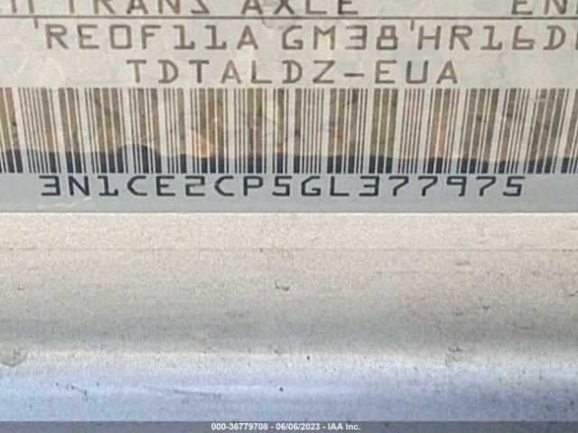 3N1CE2CP5GL377975 Nissan Versa Note S/s Plus/sv/sr/sl