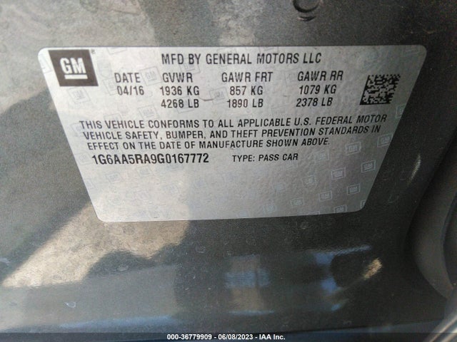 1G6AA5RA9G0167772 Cadillac Ats Sedan Standard Rwd