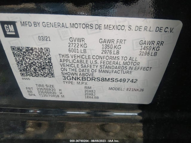 Chevrolet Blazer Lt 2021 3GNKBDRS8MS549742 Image 9
