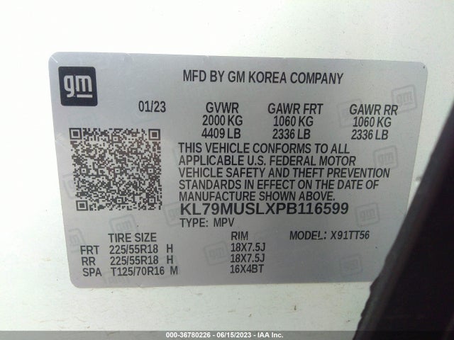 Chevrolet Trailblazer Rs 2023 KL79MUSLXPB116599 Image 9