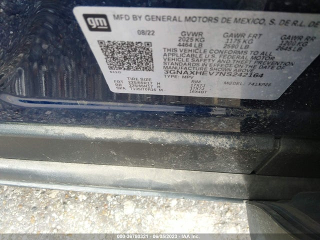 Chevrolet EQUINOX LS 2022 3GNAXHEV7NS242164 Image 9