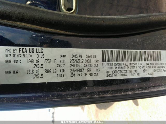 3C4PDCAB6KT751257 Dodge Journey Se Value Pkg