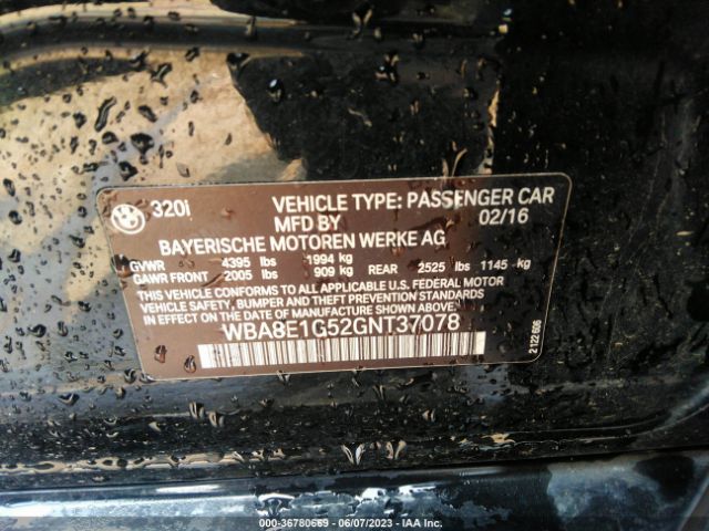 WBA8E1G52GNT37078 BMW 3 Series 320i