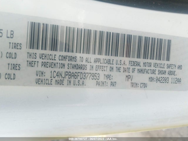 1C4NJPBA6FD377953 Jeep Patriot Altitude Edition