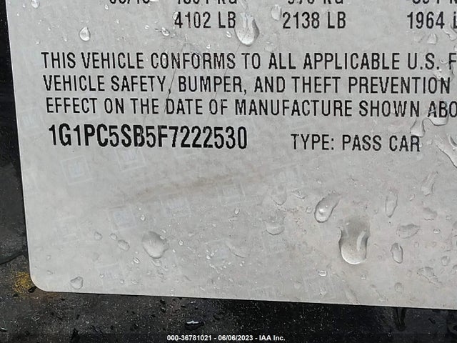 Chevrolet Cruze 1lt Auto 2015 1G1PC5SB5F7222530 Image 9